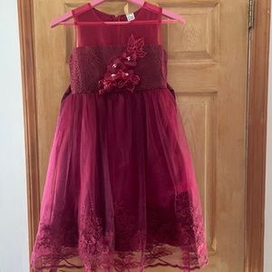 Girls red fancy dress